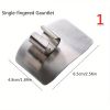 1pc, Finger Guard Stainless Steel Finger Guard For Slicing Reusable Finger Guard Kitchen Finger Guard Metal Finger Guard Cutting Protector Safety Cutt