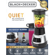 BLACK+DECKER Quiet Blender with Cyclone Glass JarBL1400DG-P