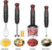 Vavsea Immersion Hand Blender, 12-Speed Multi-Function Handheld Stick Blender with Stainless Steel Blades, Chopper, Beaker, 600, Whisk and Milk Frothe