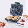 Multi Mini Waffle Maker: Four Mini Waffles, Perfect for Families and Individuals, 4 Inch Dual Non-stick Surfaces with Quick Release & Easy Clean