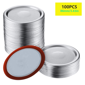 100 Count, 86mm Wide Mouth Canning Lids, Mason Canning Jar Lids Fits for Ball