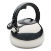 Stainless Steel Egg-Shaped Whistling Tea Kettle, 2.3 Quart, Silver