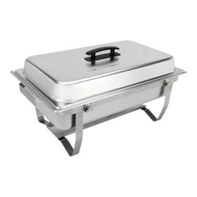 Foldable Frame Buffet Chafer Set, 8-Quart, Stainless Steel Finish