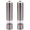 2pcs Stainless Steel Electric Automatic Pepper Mills Salt Grinder