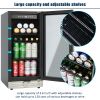 Built-in and Freestanding 15" Mini Beverage Refrigerator/Wine Cabinet, 120 Cans, 34-65Â¬âˆžF, Quiet, Adjustable Shelves, LED Lighting, ETL , Touch Contro