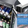 Built-in and Freestanding 15" Mini Beverage Refrigerator/Wine Cabinet, 120 Cans, 34-65Â¬âˆžF, Quiet, Adjustable Shelves, LED Lighting, ETL , Touch Contro