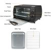 Simple Deluxe Countertop Toaster;  Oven & Pizza Maker;  Toaster Oven;  Exquisite 4-Slice Capacity;  9 L;  Black/ Matte Stainless