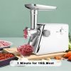 Simple Deluxe Electric Meat Grinder;  Heavy Duty Meat Mincer;  Food Grinder with Sausage & Kubbe Kit;  3 Grinder Plates;  600W Power;  Easy to Clean a