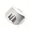 1pc, Finger Guard Stainless Steel Finger Guard For Slicing Reusable Finger Guard Kitchen Finger Guard Metal Finger Guard Cutting Protector Safety Cutt