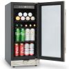 Built-in and Freestanding 15" Mini Beverage Refrigerator/Wine Cabinet, 120 Cans, 34-65Â¬âˆžF, Quiet, Adjustable Shelves, LED Lighting, ETL , Touch Contro