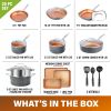 Pots and Pans Set 20 Piece Cookware Set with Nonstick Ceramic Copper Coating