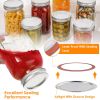 100 Pcs Regular Mouth Canning Lids Airtight Leak-Proof Secure Jar Lids For Mason Jars Split-Type Jar