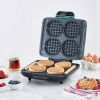 Multi Mini Waffle Maker: Four Mini Waffles, Perfect for Families and Individuals, 4 Inch Dual Non-stick Surfaces with Quick Release & Easy Clean