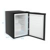 ZOKOP BD-60 AC115V/60Hz 60L/ 2.1 CU.FT Single Door Vertical Freezer Stainless Steel Panel Black RT