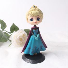 Cake Decorative Ornaments 2nd Generation Princess Elsa Princess Anna Hand-made Model Scene Decoration (Option: Aisha Black Background)