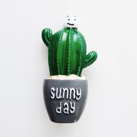 Car Air Outlet Perfume Clip Creative Simulation Potted Cactus Car Air Conditioner Air Outlet Clip Car Decoration (Option: Little bear)