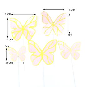 Paper cake decoration (Option: Butterfly 5pcs)