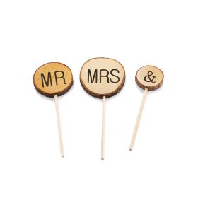 Personalized Wooden Cake Party Decoration Card (Option: suit)