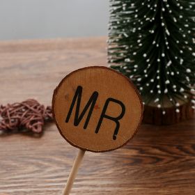 Personalized Wooden Cake Party Decoration Card (Option: MR)