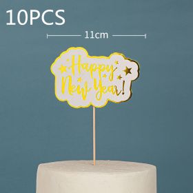 Chinese New Year cake decoration plug-in (Option: 014style-10PCS)