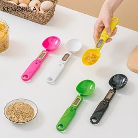 500g; LCD Electronic Digital Spoon Scale; Digital Measuring Spoon; Kitchen Scale Weighted Gram Spoon (Batteries Are Not Included) (Color: Yellow)