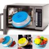 1 Pc Collapsible Microwave Splash Guard; Round Ventilated Collapsible Microwave Food Cover With Easy Grip Handle; Food Filter Dishwasher Safe