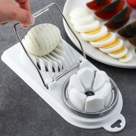 1pc Multifunctional Egg Slicer and Wedger - Stainless Steel Wire Cutter for Kitchen and Restaurant Use - Divide Eggs, Fruits, and Vegetables with Ease (Color: White)