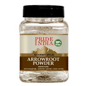 Pride of India â€šÃ„Ã¬ Natural Arrowroot Ground Powder â€šÃ„Ã¬ Gourmet Baking & Thickening Agent â€šÃ„Ã¬ Gluten & GMO Free â€šÃ„Ã¬ Good for Sauces, Fritters & Fries â€š (size: 7 oz)