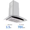 30 inch Wall Mounted Range Hood 700CFM Tempered Glass Touch Panel Control Vented LEDs