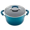 15-Piece Nonstick Pots and Pans Set/Cookware Set, Marine Blue